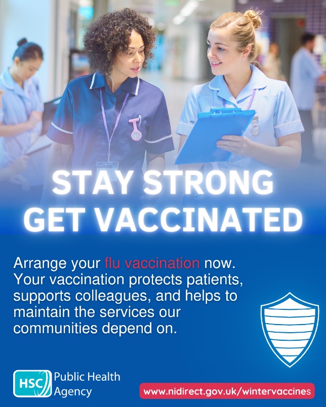 stay strong get vaccinated poster