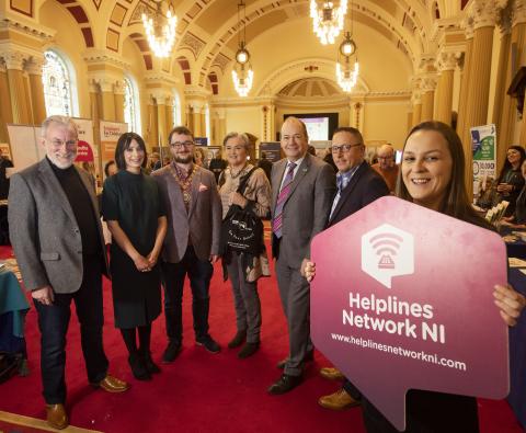 Presenters takng part in in NI Helplines Awareness Day 