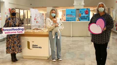 Ulster University has become a member of the Public Health Agency’s ‘Breastfeeding Welcome Here’ scheme