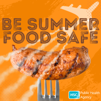 Graphic promoting summer food safety