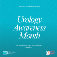 Illustrated graphic with added text 'Urology Awareness Month'