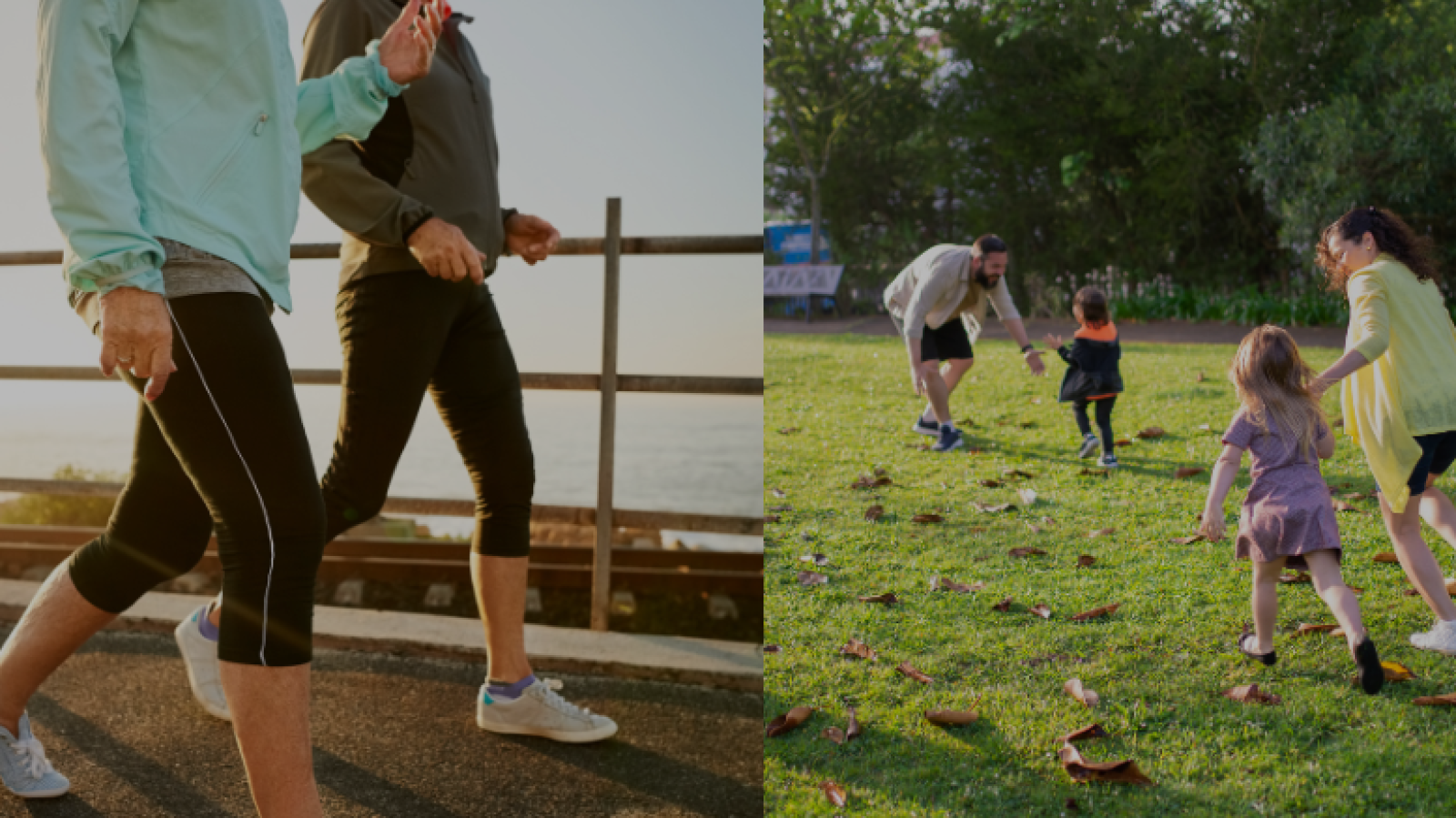 Collage of images of people getting active with added text 'Getting active in 2025'